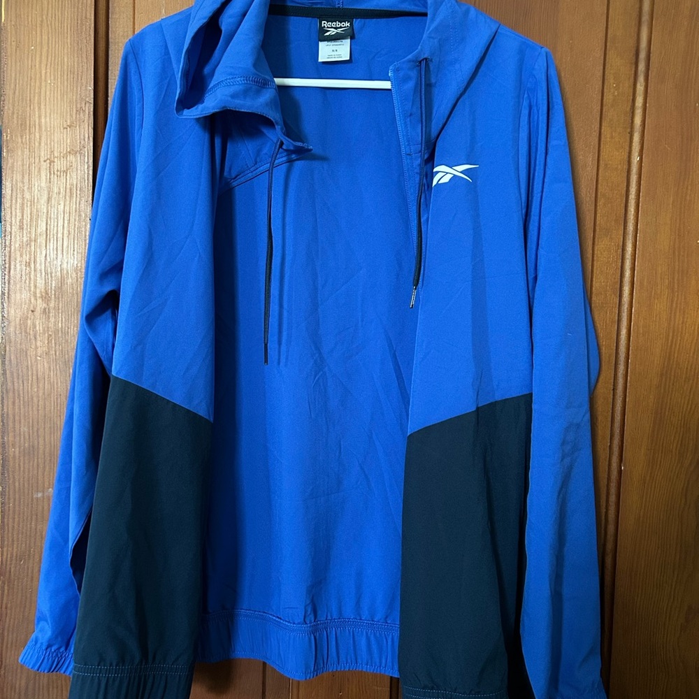 Reebok Blue and Black Hoodie